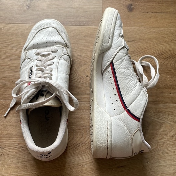 Adidas Rascal Continental 80, Red Blue Stripe Sneakers, Size 42 2/3EU, 9M, 11W - Picture 6 of 11